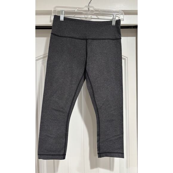 Lululemon Wunder Under Crop Leggings Womens 6 Pull On Low Rise Yoga 20" - Picture 3 of 4
